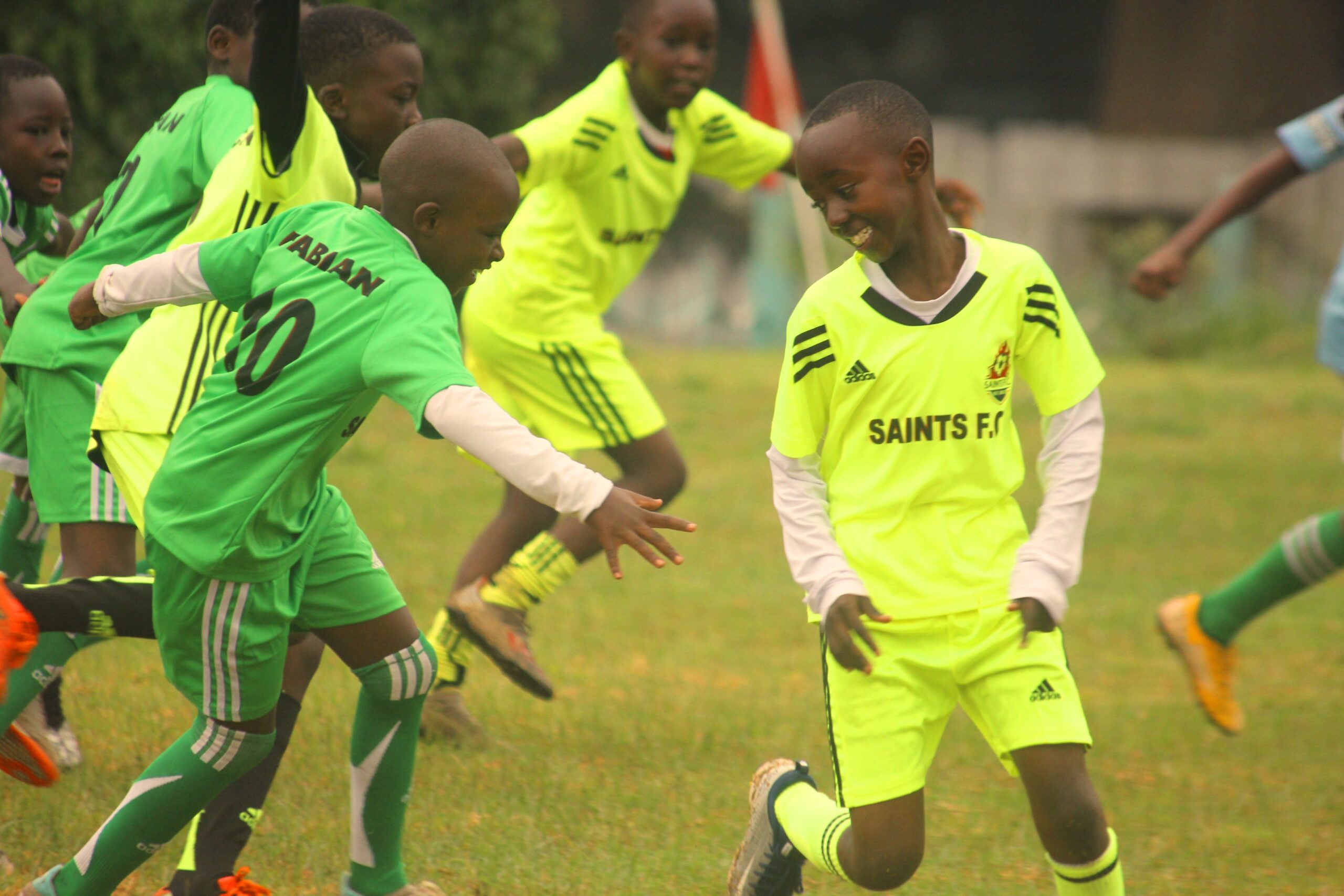 Children enjoying practice.